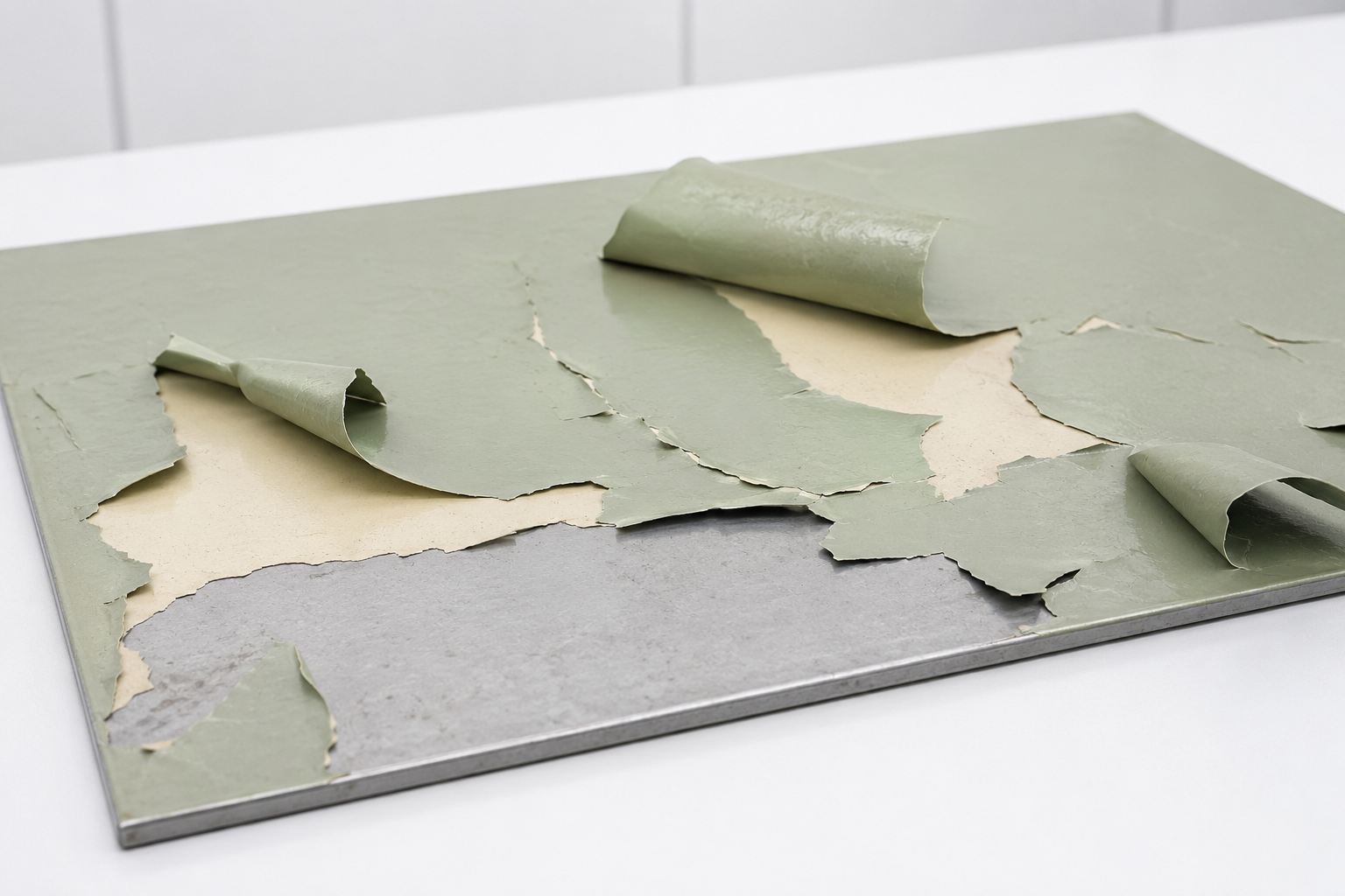 Peeling and delamination coating defect