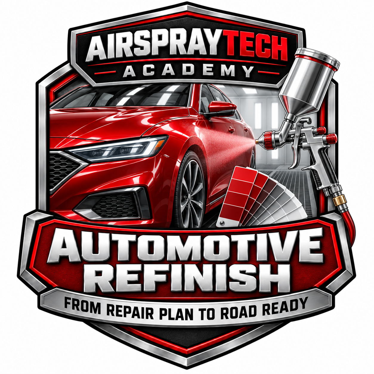 AirSprayTech Academy Automotive Refinish—From Repair Plan to Road Ready series emblem