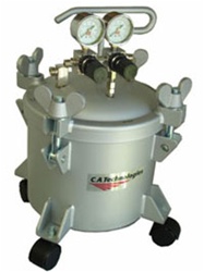 2.5 gallon Pressure Pot w inline regulators air agitator