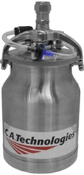 Great for HVLP use. 1 Quart stainless steel Pressure Cup with Check Valve