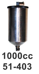 C.A. Technologies 51-403 1 L aluminum gravity cup with M16 x 1.5 female connection