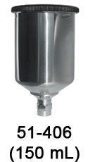 C.A. Technologies 51-406 150 mL aluminum gravity cup for TJR spray gun