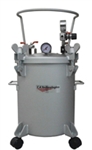 5 gallon stainless steel single regulated pressure pot with dual outlets and wheelsâ€
